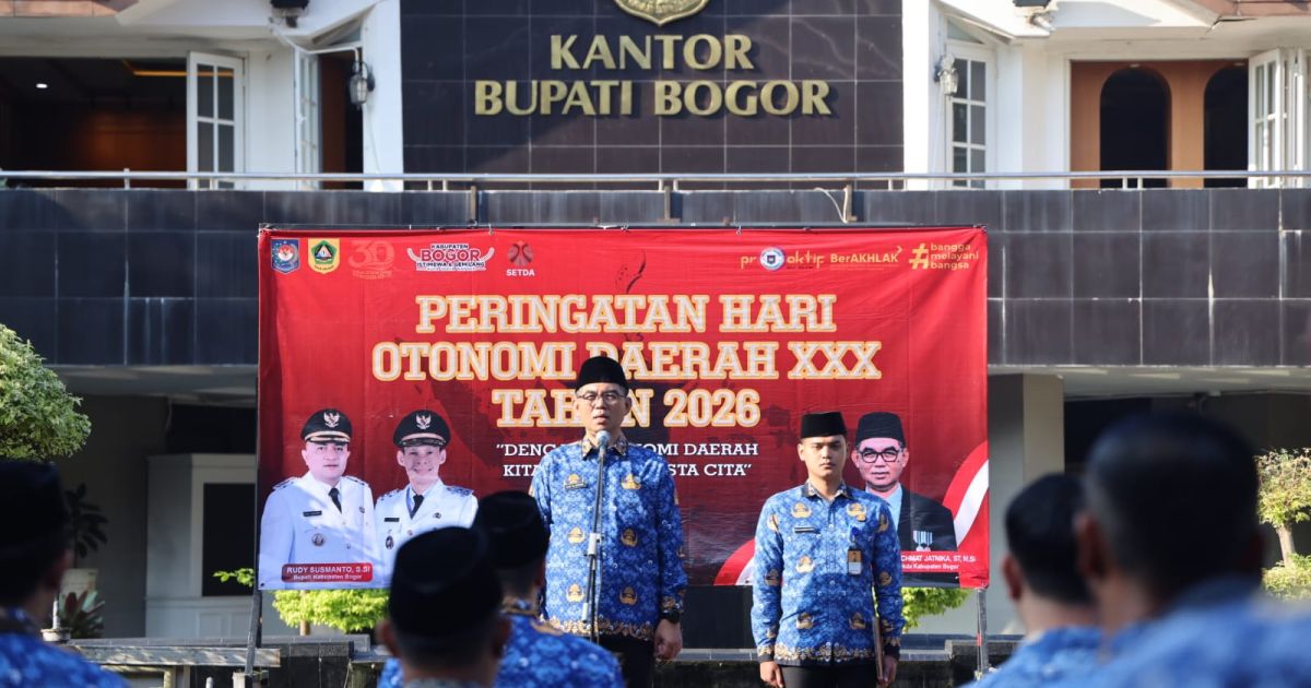 Sekda Bogor Pimpin Upacara Hari Otonomi Daerah ke-30, Tekankan Sinergi Pusat dan Daerah
