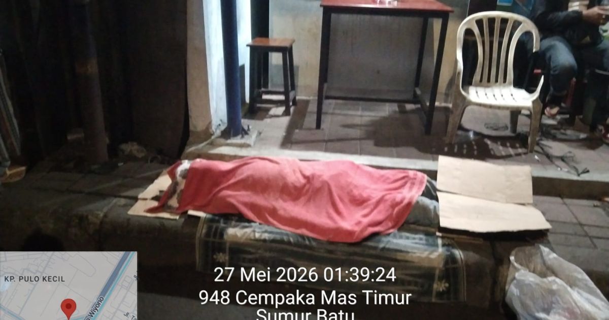 Polsek Tanjung Priok Evakuasi Pria Tuna Wisma yang Ditemukan Meninggal di Sunter Jaya