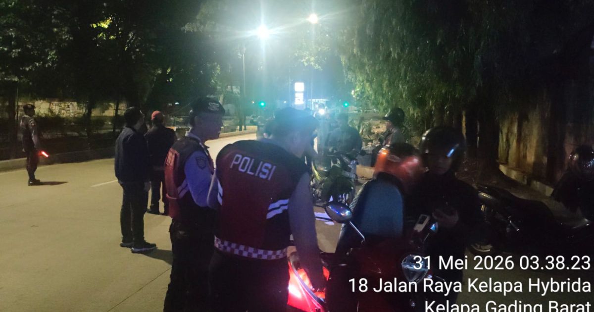 Polsek Kelapa Gading Amankan Pria Saat Operasi KRYD,ini Penyebabnya