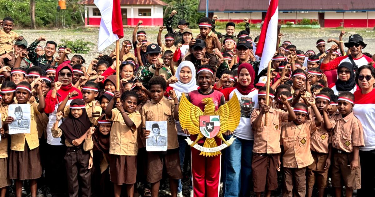 Satgas TNI Habema Tanamkan Nilai Pancasila Lewat Pendidikan, Tumbuhkan Harapan Baru bagi Anak-Anak Papua