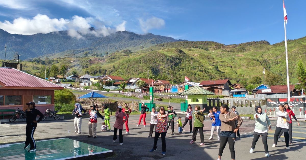 Kodim 1714/Puncak Jaya Gelar Jumat Sehat, Perkuat Kebugaran dan Sinergi TNI-Polri serta Pemda