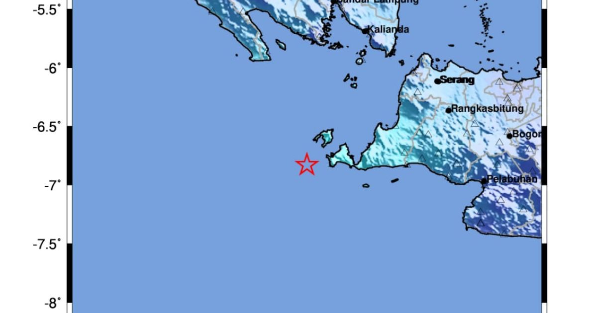 Gempa Magnitudo 5,3 Guncang Selat Sunda, BMKG Pastikan Tidak Berpotensi Tsunami