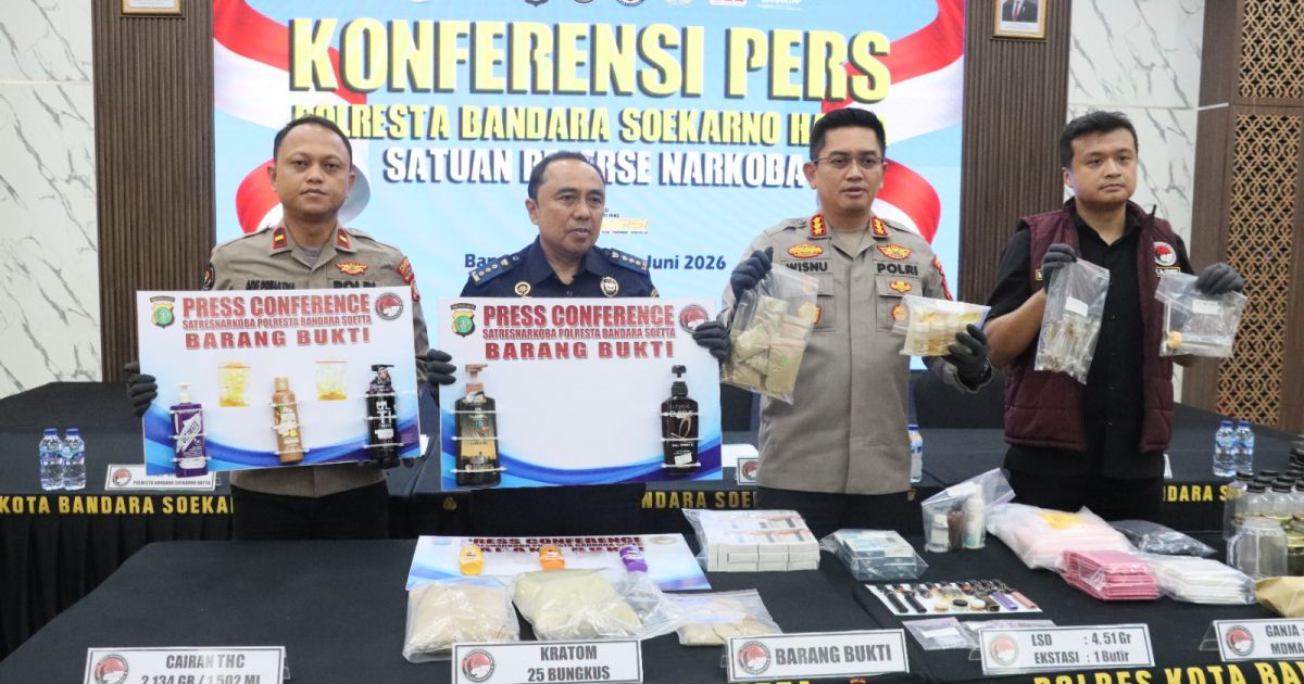 Polresta Bandara Soekarno-Hatta Bongkar Jaringan Narkoba Internasional, Home Industry Vape THC Beromzet Rp10 Miliar per Bulan Digerebek