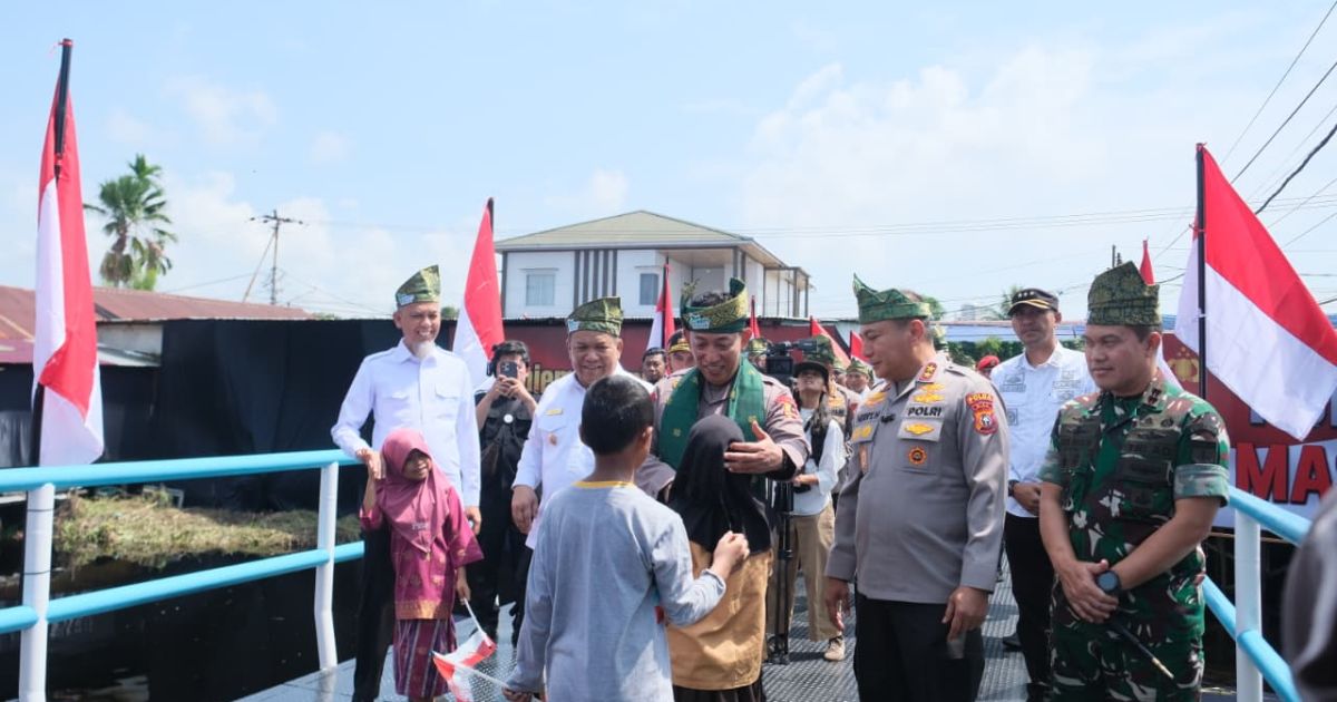 Kapolri Resmikan 80 Jembatan Merah Putih Presisi Tahap II di Riau, Total Kini 110 Unit
