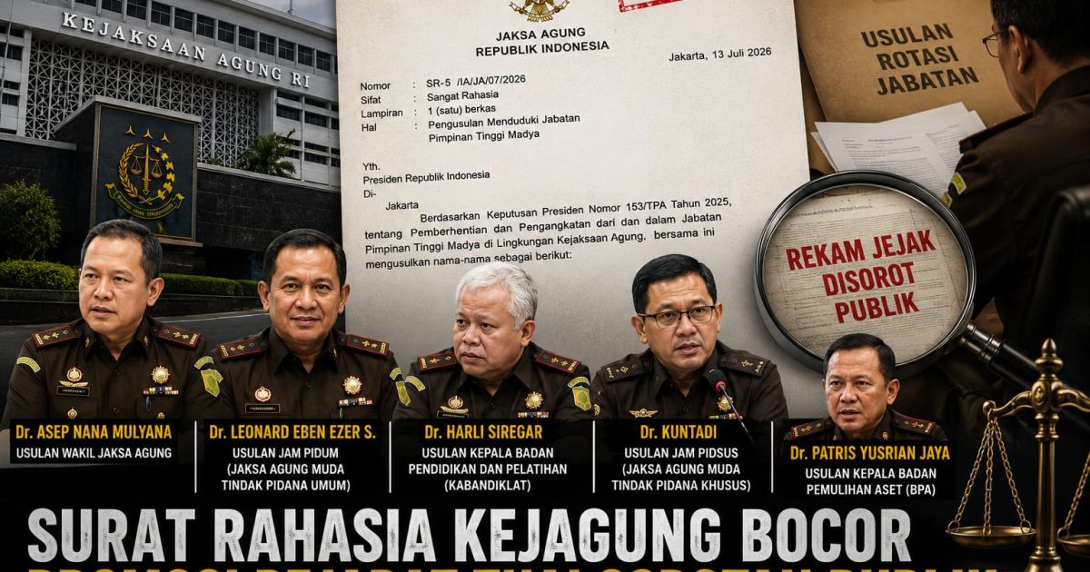 Dokumen Rahasia Rotasi Pejabat Kejagung Beredar, Nama Calon Jampidsus Jadi Sorotan