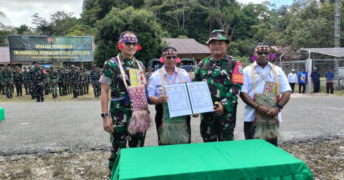 TMMD Ke-129 Resmi Dibuka di Sorong Selatan, TNI dan Pemda Bersinergi Bangun Desa dari Kampung Sesor