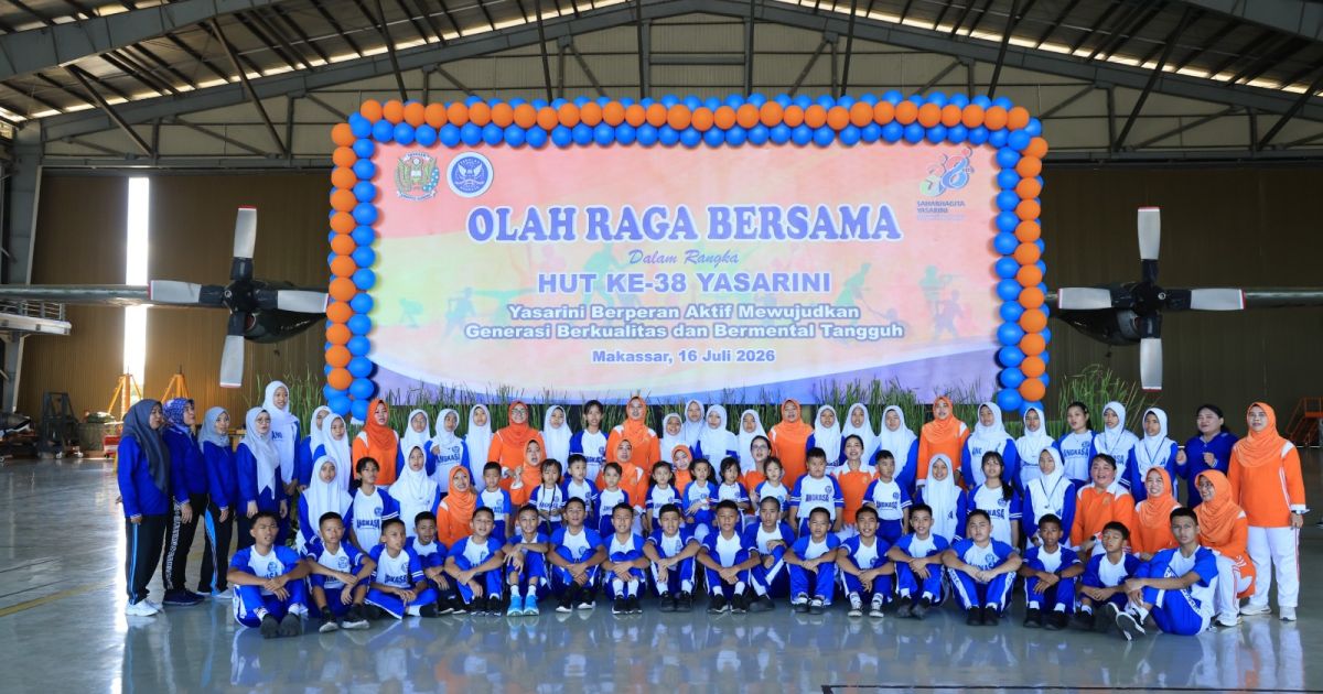 HUT Ke-38 Yasarini, Lanud Sultan Hasanuddin Gelar Olahraga Bersama