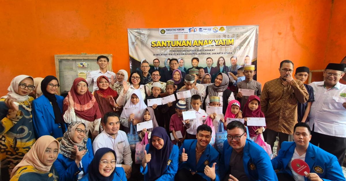 Edukasi Hukum dan Santunan Anak Yatim Warnai PKM FH Universitas Pancasila