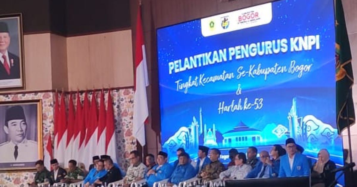 Wahyudi Chaniago Lantik PK KNPI se-Kabupaten Bogor, Tegaskan KNPI Jadi Garda Terdepan Pembangunan Daerah
