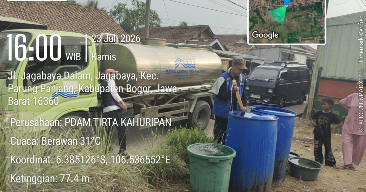 Pemkab Bogor Salurkan 12.000 Liter Air Bersih ke Parung Panjang, Rudy Susmanto Perkuat Antisipasi Kekeringan