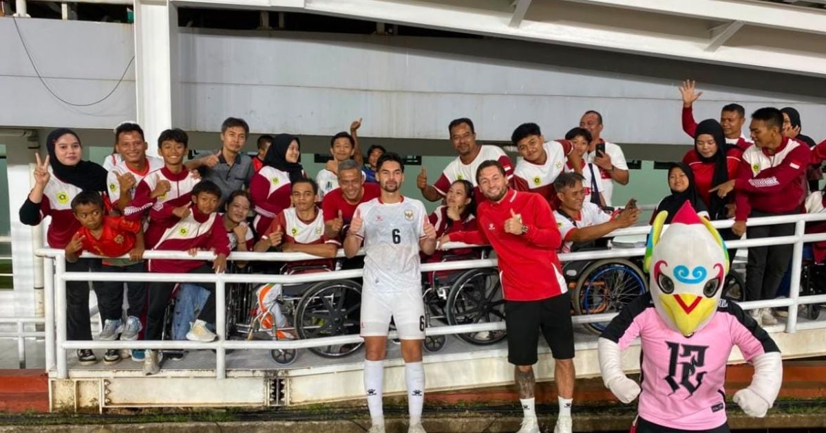 Atlet NPCI Kabupaten Bogor Antusias Dukung Timnas Garuda di Pakansari, Bangga Bertemu Marc Klok dan Sandy Walsh